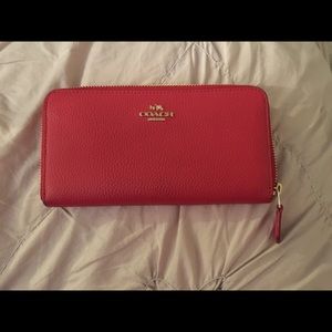 Coach pebble leather wallet